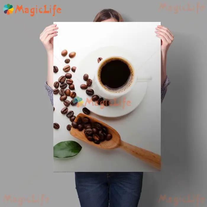 Affiches murales en grains de café