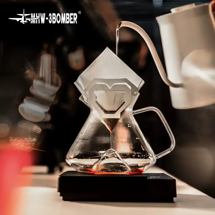 Serveur de café Hill en verre de laboratoire borosilicaté pour extraction optimale et service sans gouttes occasions spéciales et quotidienne