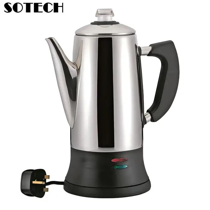 Cafetière électrique, percolateur en acier inoxydable