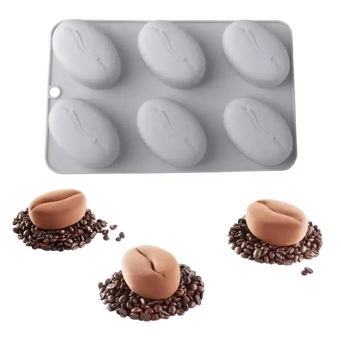 Moule en silicone à 6 cavités pour grains de café de petite taille