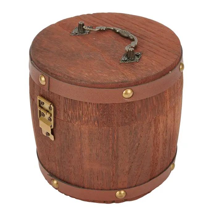 QuestionTea-Baril en bois de grande capacité avec couvercle