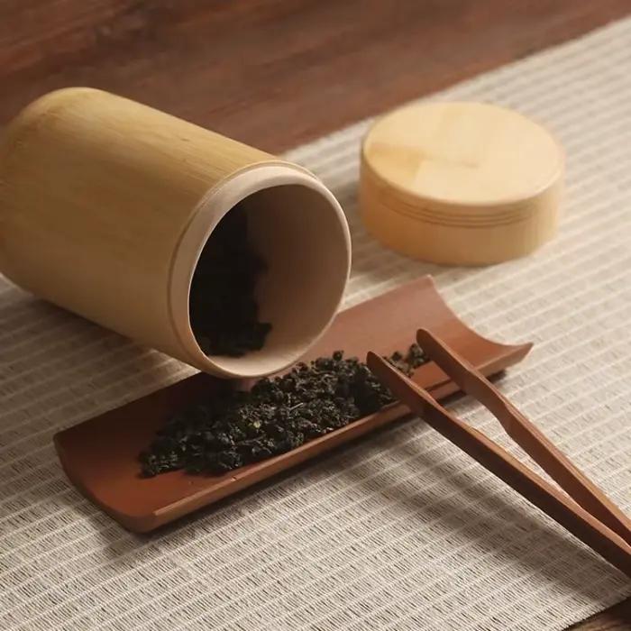 Boîte de rangement de thé en bambou délicate et Portable