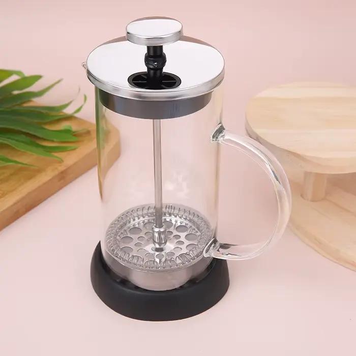 Cafetière à piston 12 oz (350 ml) en verre épaissi et acier inoxydable
