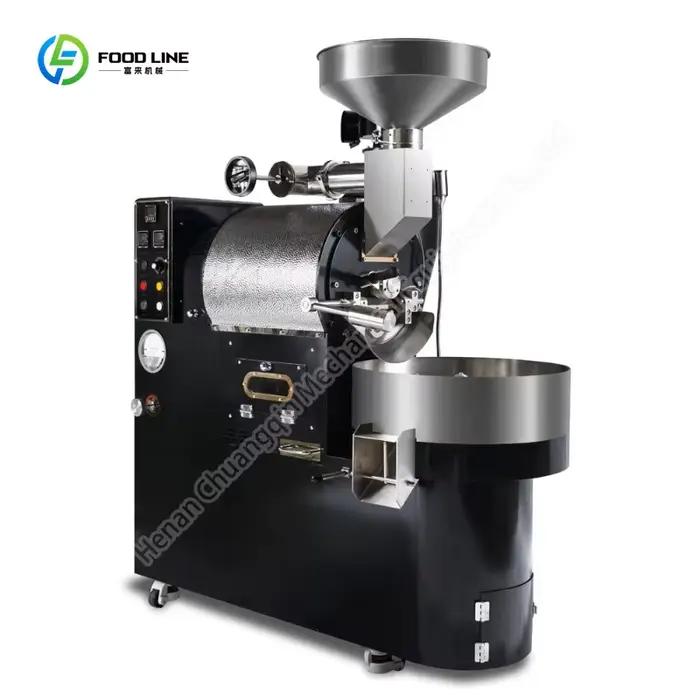 Machine torréfacteur à tambour de 5kg, acier inoxydable 304, contrôle de température, adapté aux usages commerciaux et domestiques, café artisanal