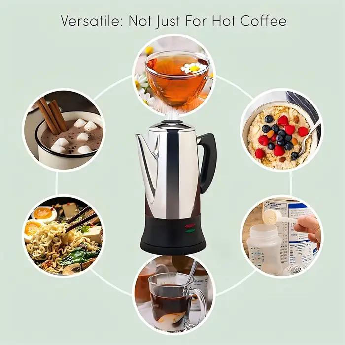 Cafetière électrique, percolateur en acier inoxydable