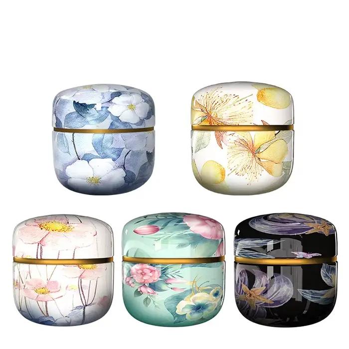 Récipient à thé en fer avec boîtes à bougies, bonbons, collations, mini-boîtes portables et petites canettes rondes - variété de couleurs pour toutes les occasions