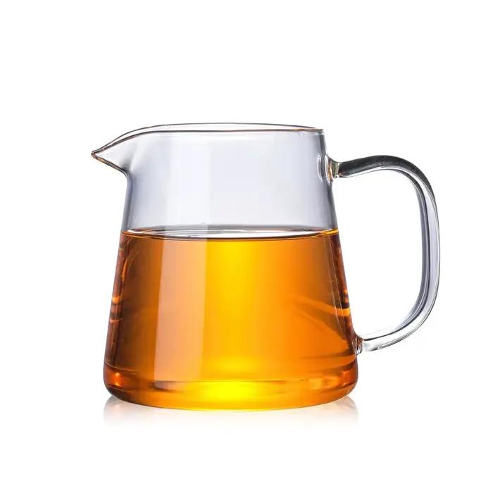 Théière en verre Cha Hai avec infuseur pour thé Puer Pu Erh, tasse juste, résistance à la chaleur, élégante pour amateurs de thé et occasions spéciales