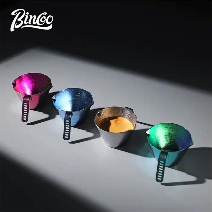 Bincoo Tasse à café en titane premium 90 ml pour l'extraction d'espresso et la mesure du lait Construction durable