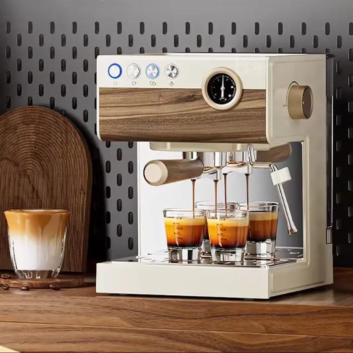 Petite cafetière semi-automatique en acier inoxydable