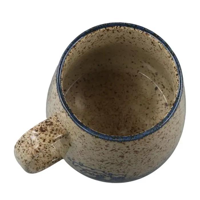 Tasse en céramique de style japonais grande capacité personnalisable pour le thé et le café occasions spéciales design nordique carpe lotus fleur de prunier
