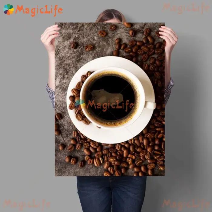 Affiches murales en grains de café