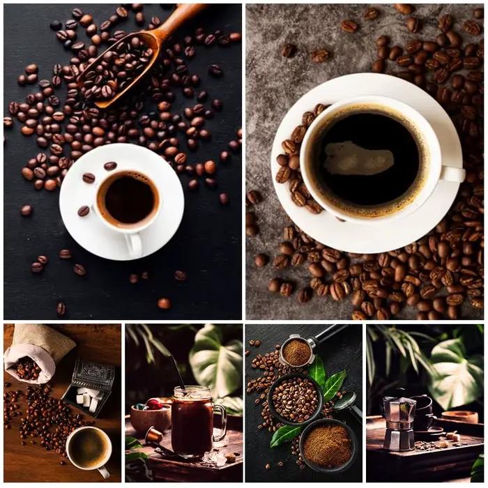 Affiches murales en grains de café