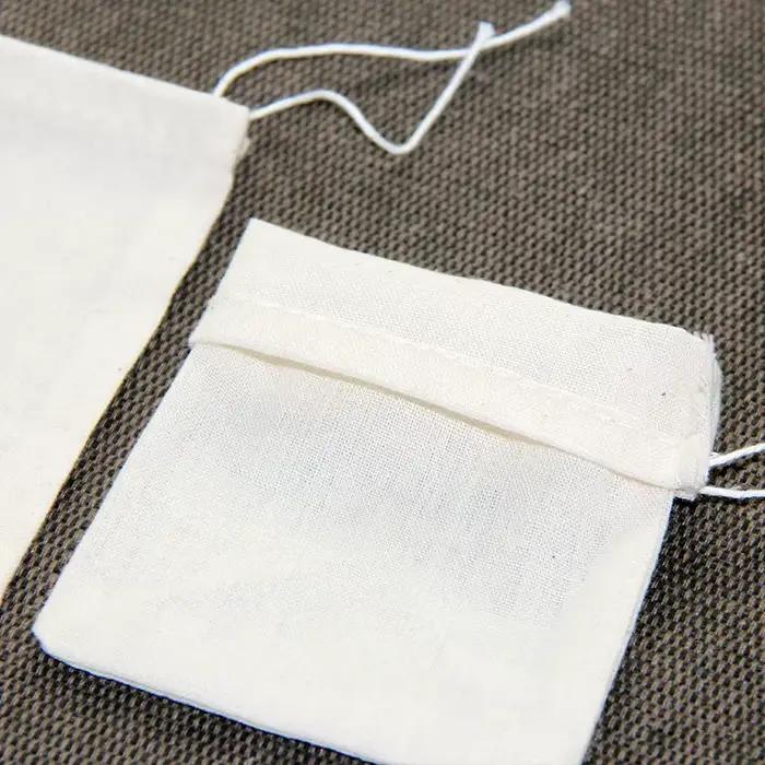 Sac de rangement en mousseline de coton 100% coton pour thé bijoux et rangement d'objets précieux polyvalent et respectueux de l'environnement