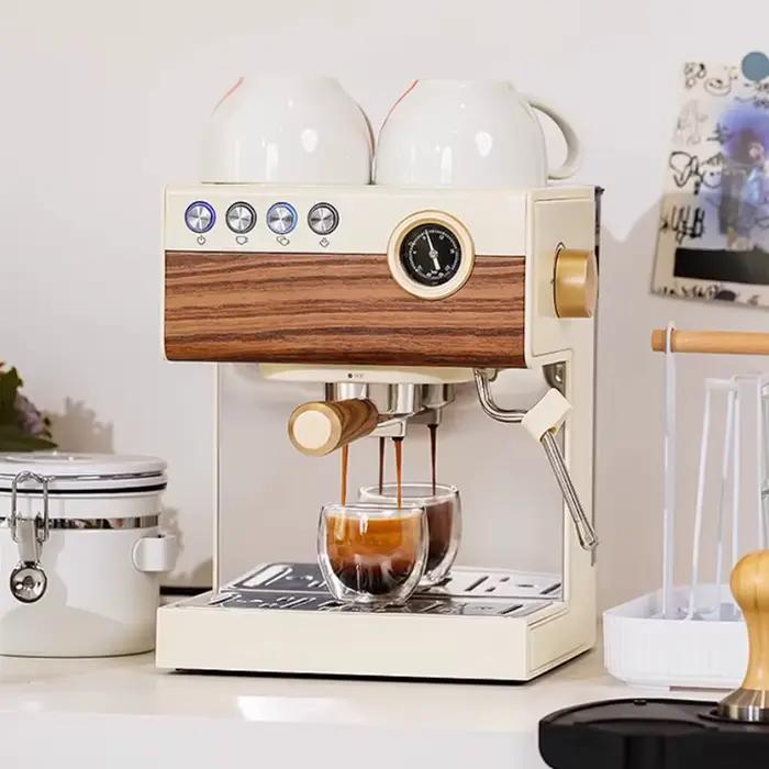 Petite cafetière semi-automatique en acier inoxydable
