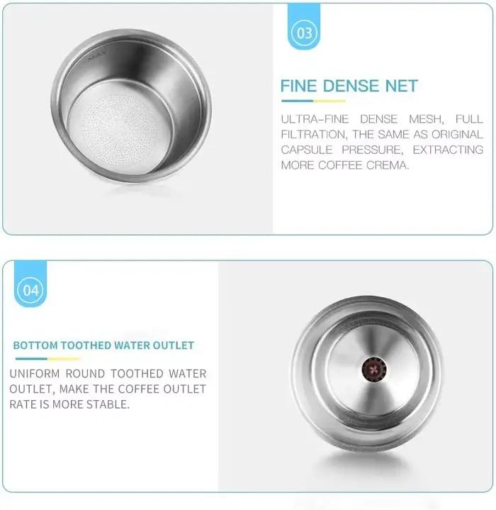 Capsules réutilisables i Cafilas en acier inoxydable pour machine Dolce Gusto occasions spéciales et quotidienne rechargeables économiques durable style