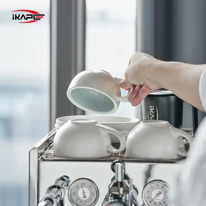 Tasse à latte en céramique IKAPE avec soucoupe