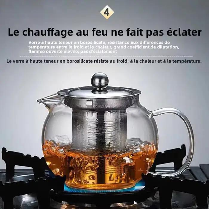 Théière en verre Pu Erh de haute qualité