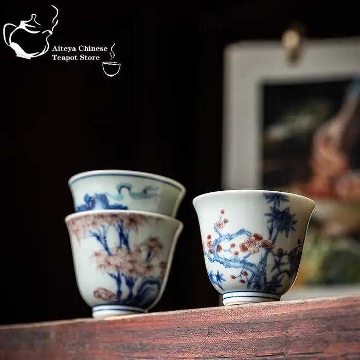 Tasse à thé Kung Fu peinte à la main