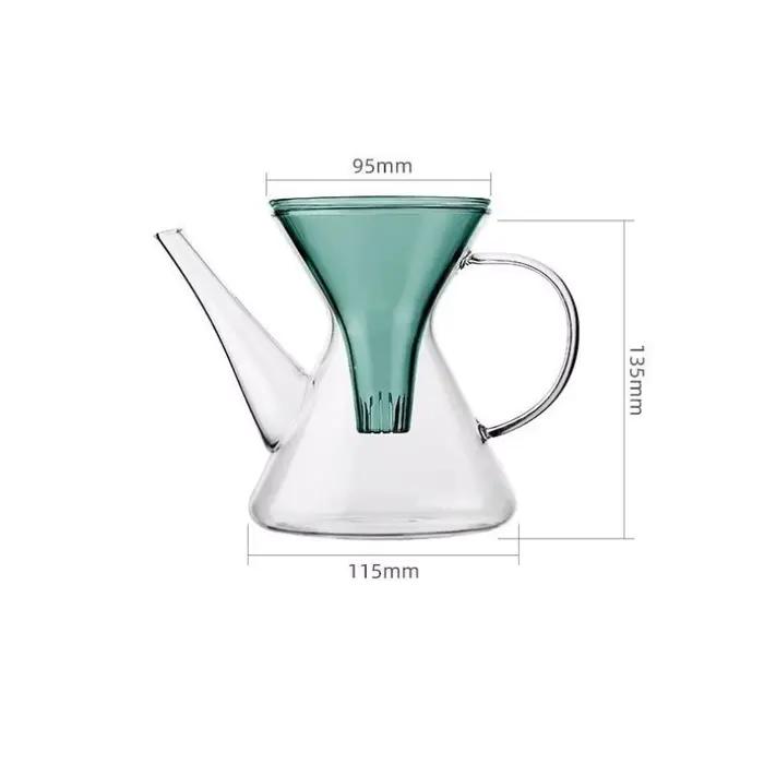 Pot de brassage rapide Kung Fu en verre résistant aux hautes températures pour séparation du thé à la maison occasions spéciales élégant à offrir