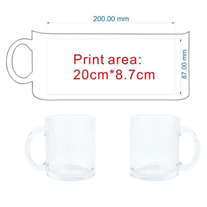 Bricolage personnalisé 320ML 11oz tasse en verre tasses personnalisées café lait