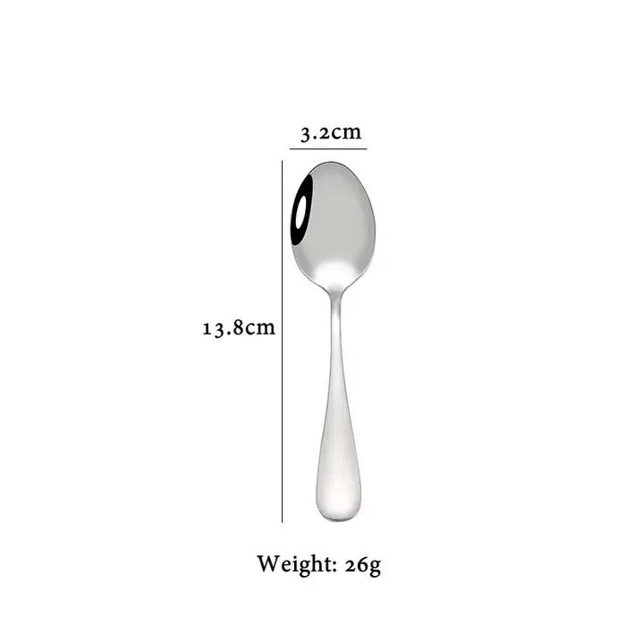 12 pièces/douzaine de cuillères de cuisine 13.3CM cuillère à café en acier inoxydable de haute qualité Surface