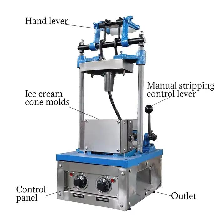 Machine à gaufres personnalisable pour la fabrication de coupes comestibles (café