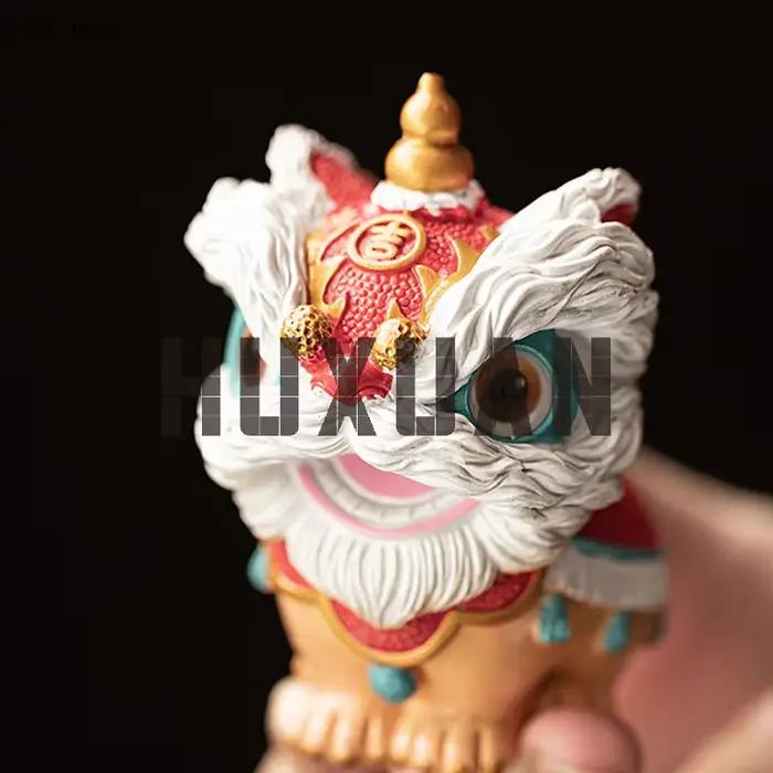 Animal de Thé Danse du Lion Changeant de Couleur Poupée Porte-Bonheur Décoration Table à Thé Occasions Spéciales Cérémonie Thé