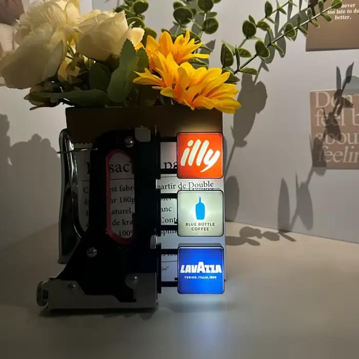 Aimants de réfrigérateur lumineux représentant des marques de café classiques pour la décoration de la maison occassions spéciales et cadeaux pour les amateurs de café