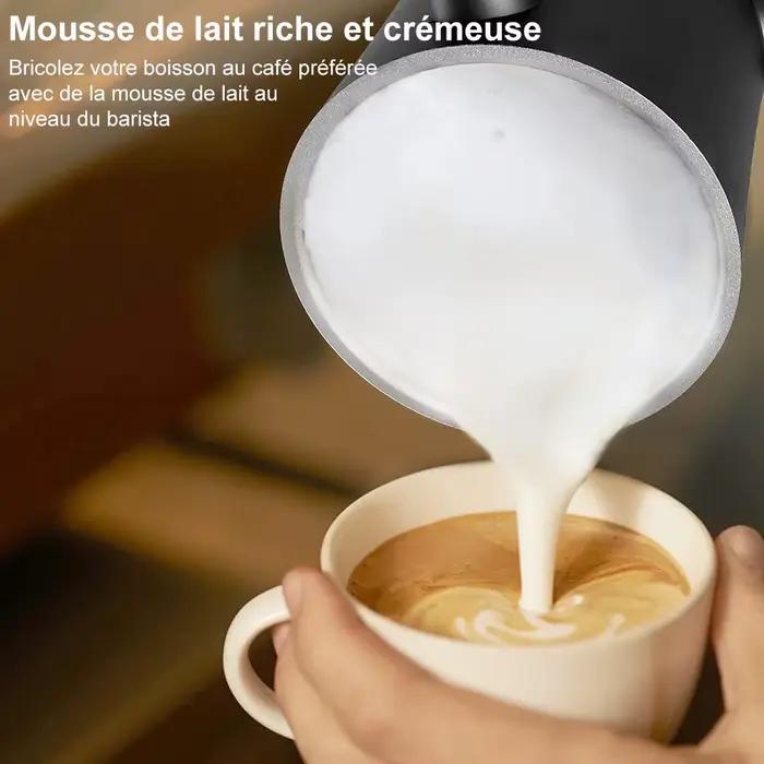 Mousseur à lait électrique 4-en-1 pour café, cappuccino, latte, machine à mousse chaud et froid pour boissons crémeuses et soyeuses à domicile