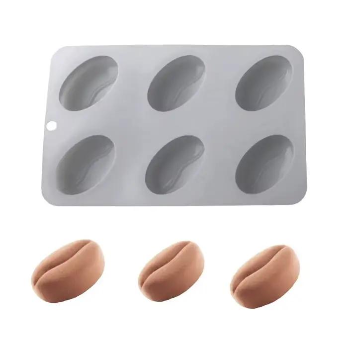 Moule en silicone à 6 cavités pour grains de café de petite taille