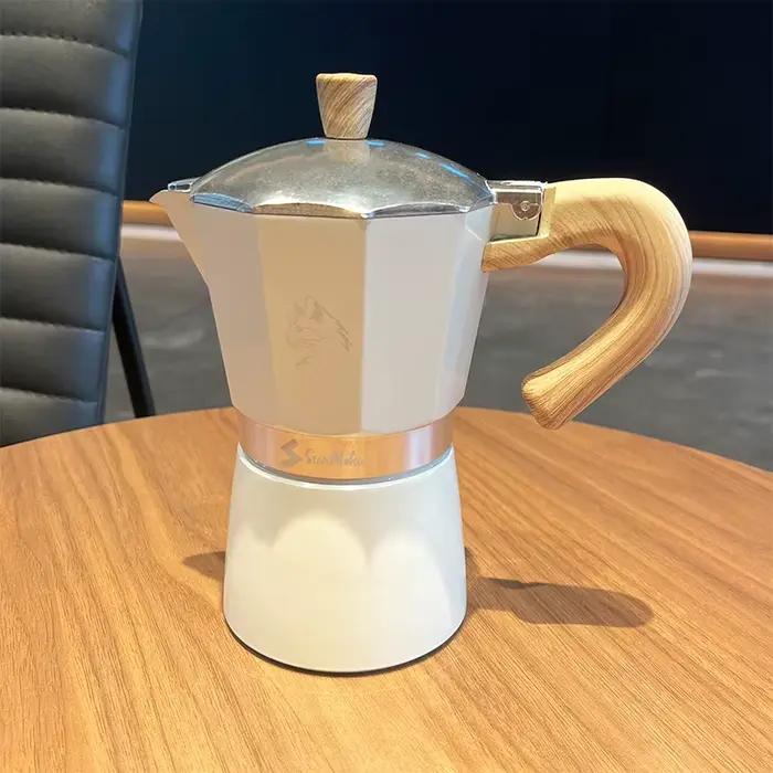 Cafetière Moka 3/6 tasses - Machine à expresso italienne pour cuisinière à gaz et électrique