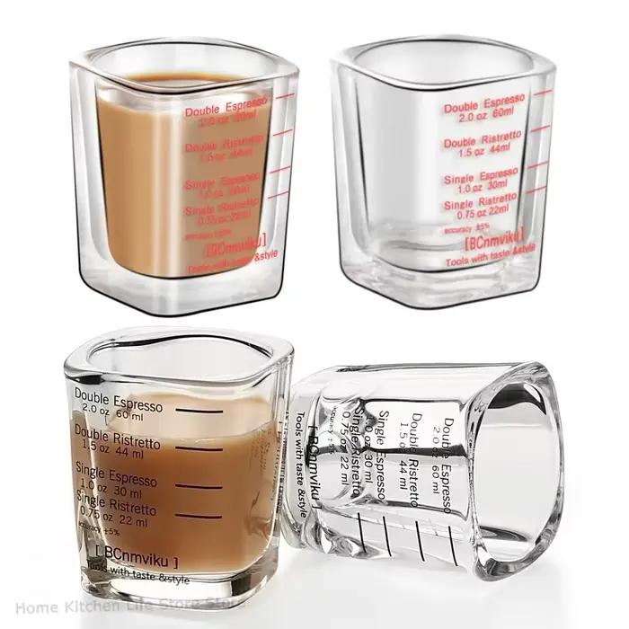 Verre de tasse à mesurer de café expresso de 60ml