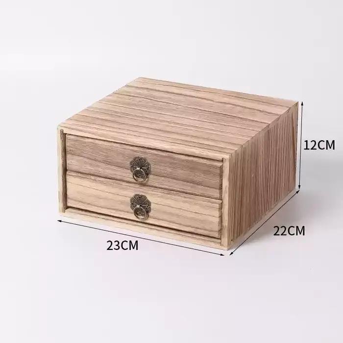 Boîte de rangement de thé pu-erh en bois massif
