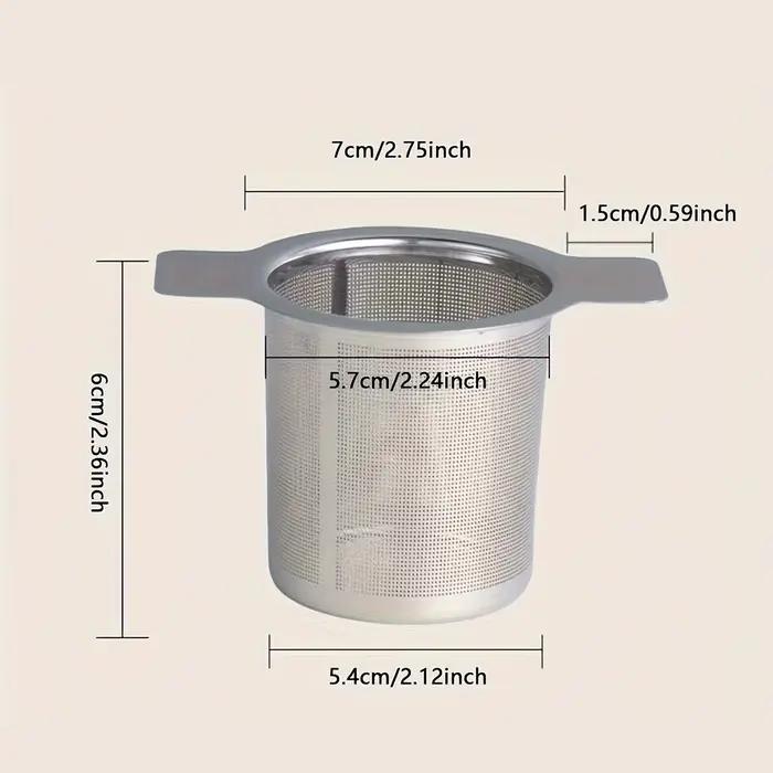 Infuseur à thé en acier inoxydable avec double poignée pour tasses et théières grande capacité élégant pour thé café et soupe aux herbes