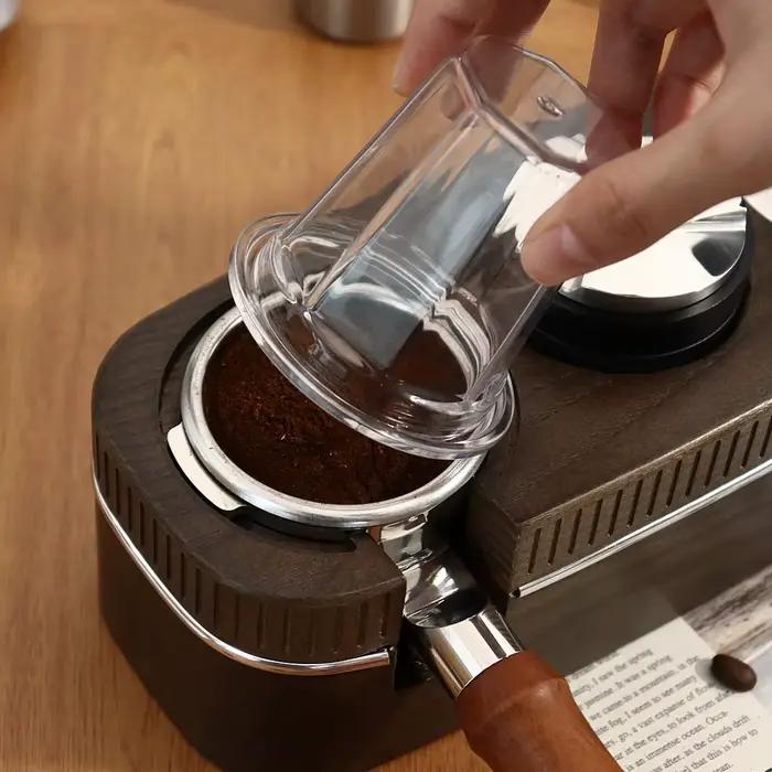 Tasse doseuse RVRQWQ en plastique transparent pour visualiser la qualité de la mouture de café blanc ou clair pour amateurs de café et professionnels