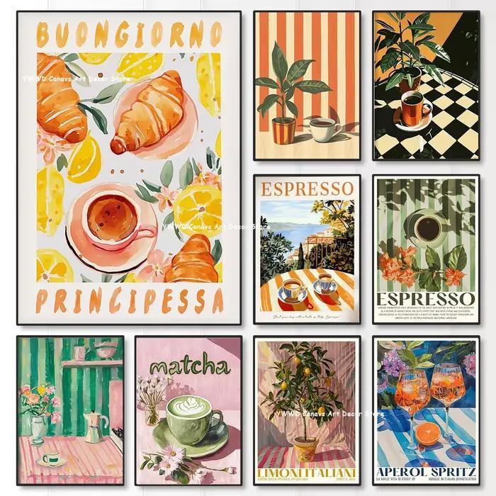 Buongiorno – toile imprimée expresso