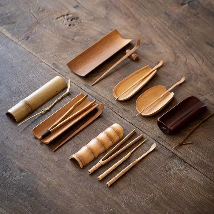 Accessoires de cérémonie du thé naturel