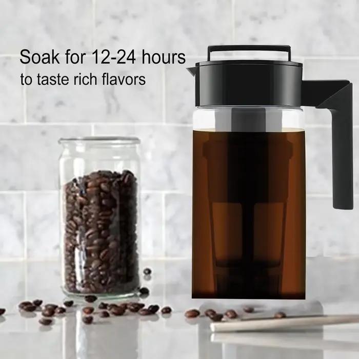 Cafetière glacée à infusion froide avec filtre à café et poignée
