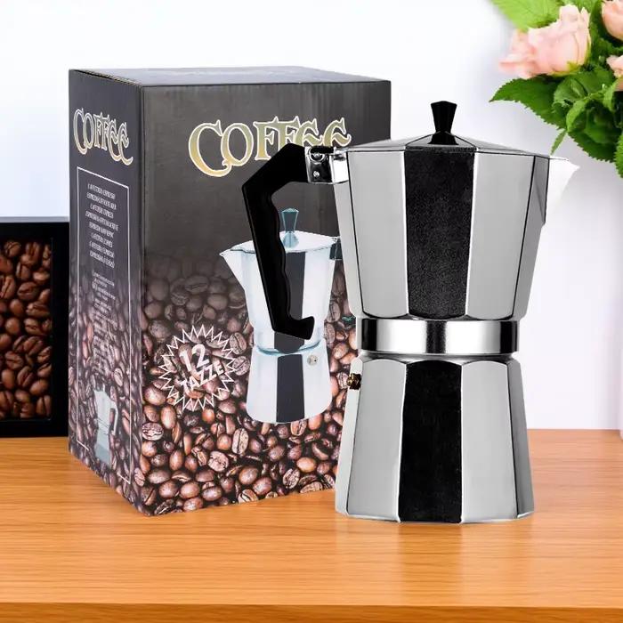 Moka Pot Machine à café italienne expresso aluminium Geyser cafetière bouilloire Latte poêle classique