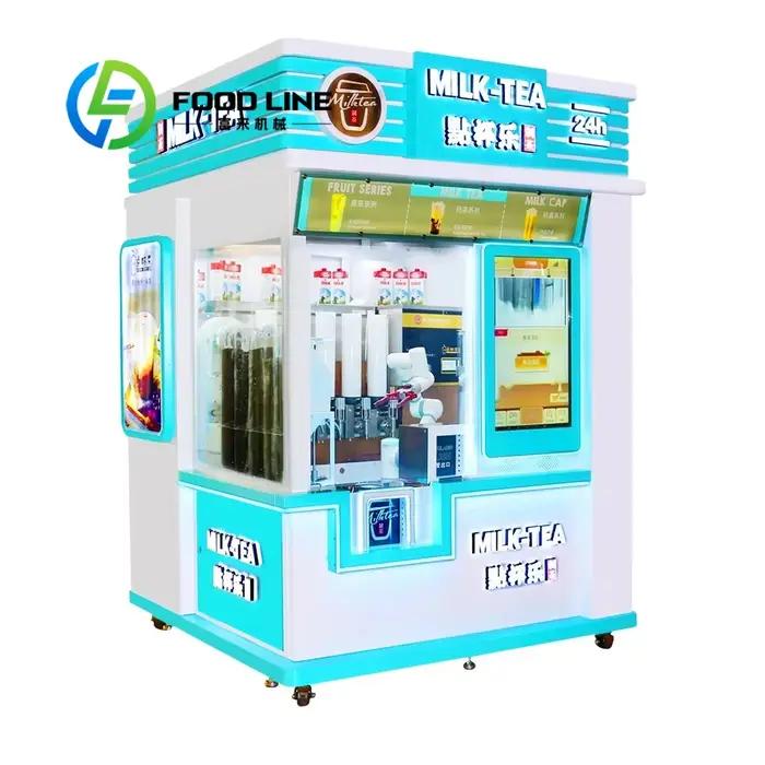 Distributeur automatique de boba en gros machine à thé aux bulles entièrement automatique bras robotique cobot robot à thé meilleur choix pour professionnels et amateurs occaions spéciales