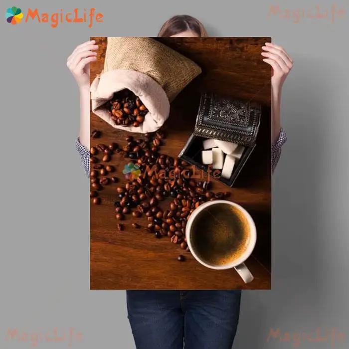 Affiches murales en grains de café