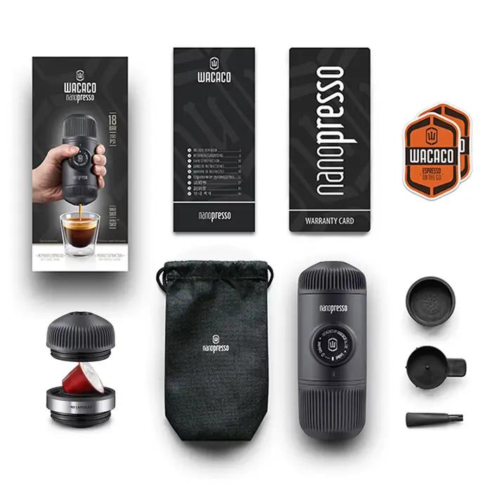 Wacaco Nanopresso Machine à expresso portable groupée avec adaptateur NS