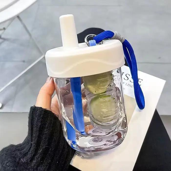 Tasse à thé Dudu avec infuseur et paille design élégant anti-fuite pour maison bureau et voyages multi-usages confortable