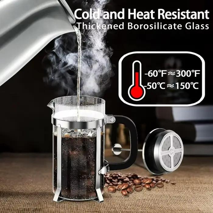 Cafetière à presse française en acier inoxydable
