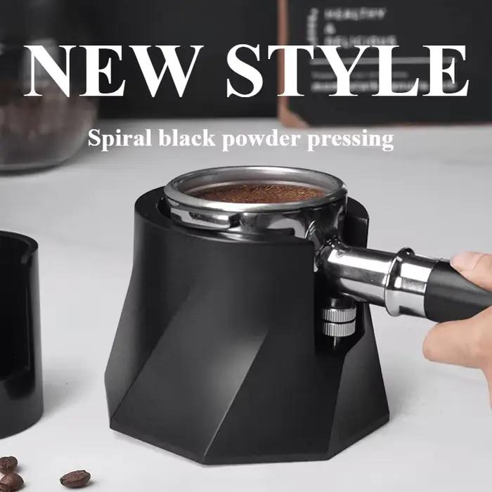 Station de doseur à expresso réglable support de pressage de poudre noire spirale base antidérapante conception détachable machine à café