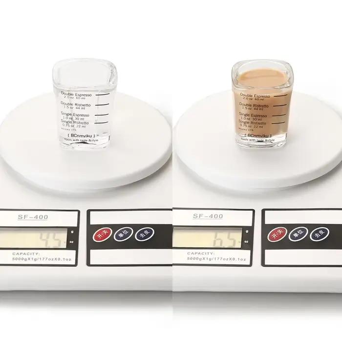 Verre de tasse à mesurer de café expresso de 60ml
