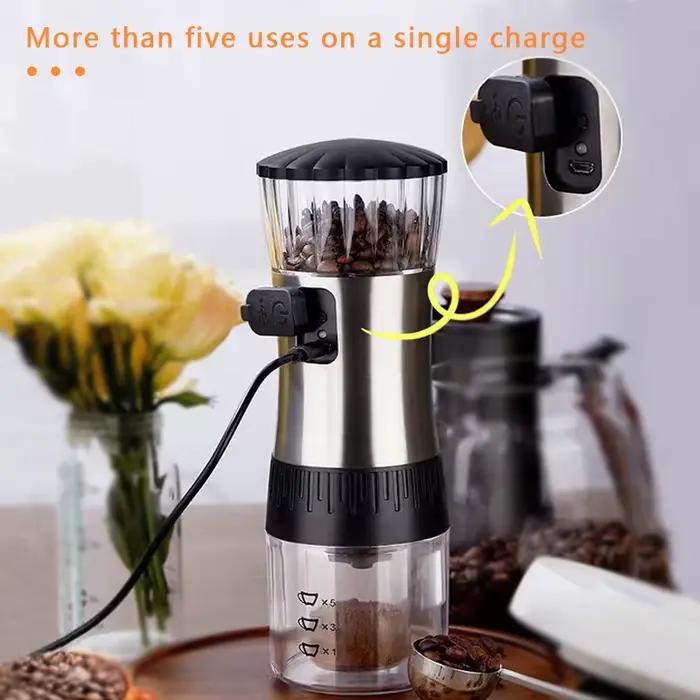 Moulin à café électrique réglable avec charge USB
