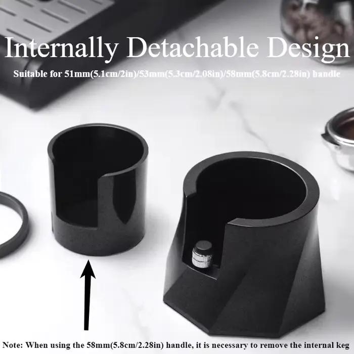 Station de doseur à expresso réglable support de pressage de poudre noire spirale base antidérapante conception détachable machine à café