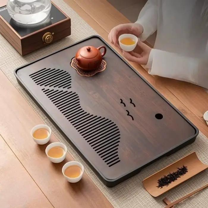 Plateau à thé Gongfu chinois en bambou