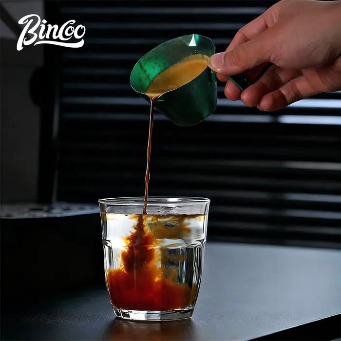 Bincoo Tasse à café en titane premium 90 ml pour l'extraction d'espresso et la mesure du lait Construction durable